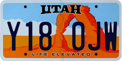 UT license plate Y180JW