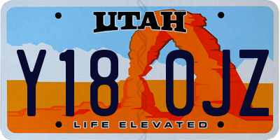 UT license plate Y180JZ
