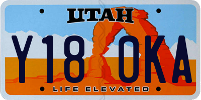 UT license plate Y180KA