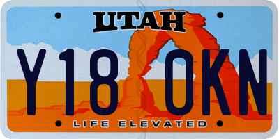 UT license plate Y180KN
