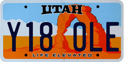 UT license plate Y180LE