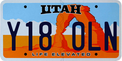 UT license plate Y180LN