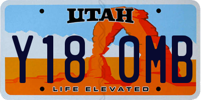 UT license plate Y180MB