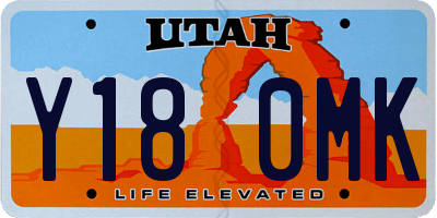 UT license plate Y180MK