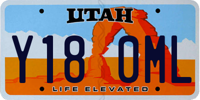 UT license plate Y180ML
