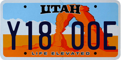 UT license plate Y180OE