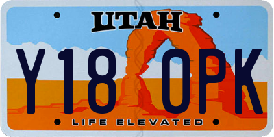 UT license plate Y180PK