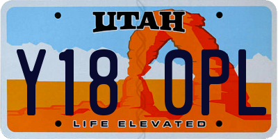 UT license plate Y180PL