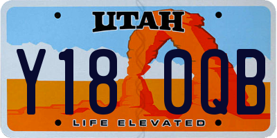 UT license plate Y180QB