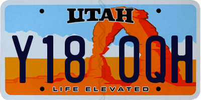 UT license plate Y180QH