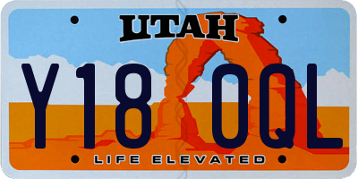 UT license plate Y180QL