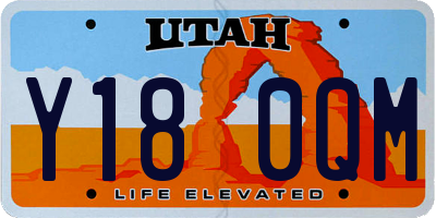 UT license plate Y180QM