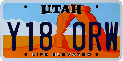 UT license plate Y180RW