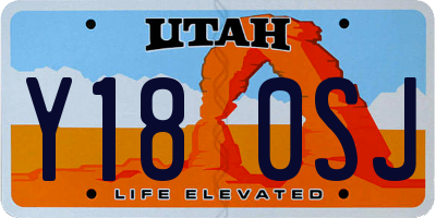 UT license plate Y180SJ