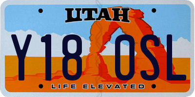 UT license plate Y180SL