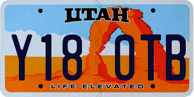 UT license plate Y180TB