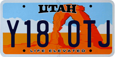 UT license plate Y180TJ