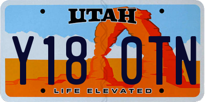 UT license plate Y180TN