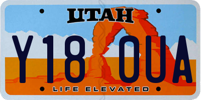 UT license plate Y180UA