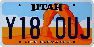 UT license plate Y180UJ
