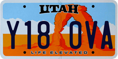 UT license plate Y180VA
