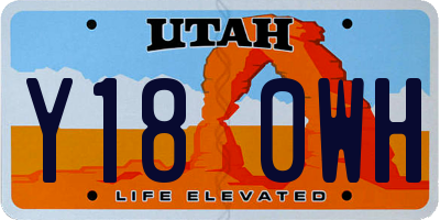 UT license plate Y180WH