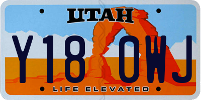 UT license plate Y180WJ