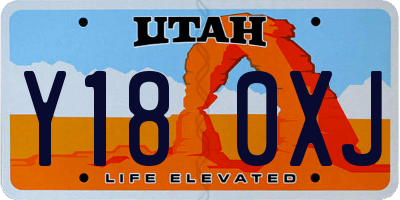 UT license plate Y180XJ