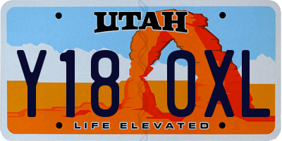 UT license plate Y180XL
