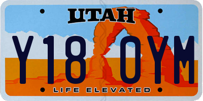UT license plate Y180YM