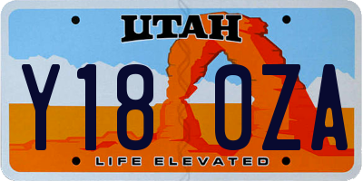 UT license plate Y180ZA