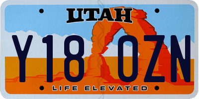 UT license plate Y180ZN