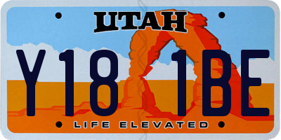 UT license plate Y181BE