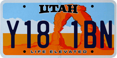 UT license plate Y181BN