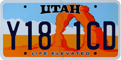 UT license plate Y181CD
