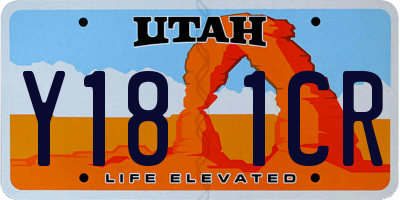 UT license plate Y181CR