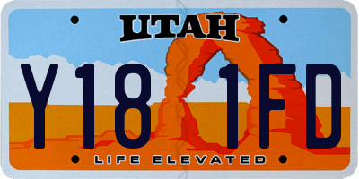 UT license plate Y181FD