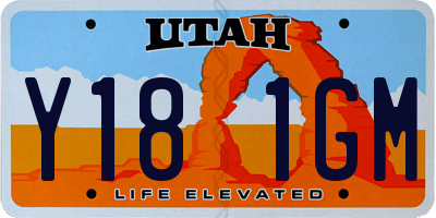 UT license plate Y181GM