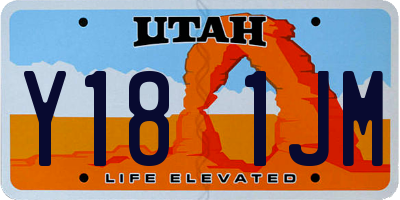 UT license plate Y181JM