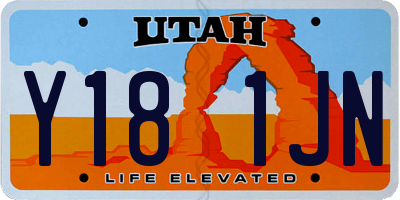UT license plate Y181JN