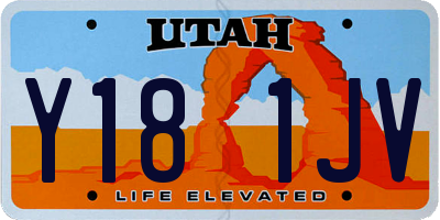 UT license plate Y181JV