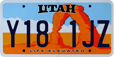 UT license plate Y181JZ
