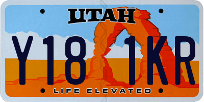 UT license plate Y181KR
