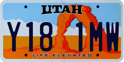 UT license plate Y181MW