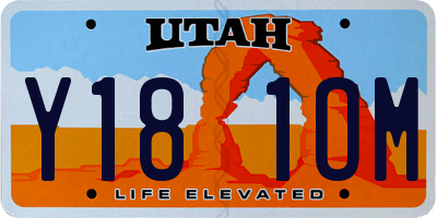 UT license plate Y181OM