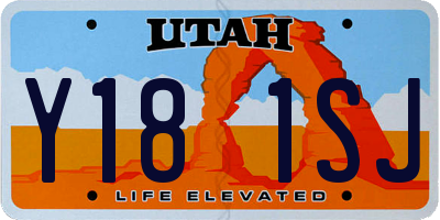 UT license plate Y181SJ