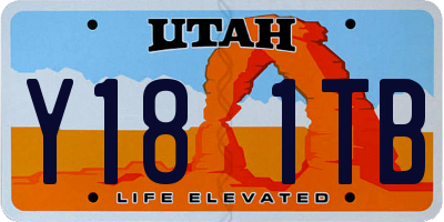 UT license plate Y181TB