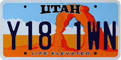 UT license plate Y181WN