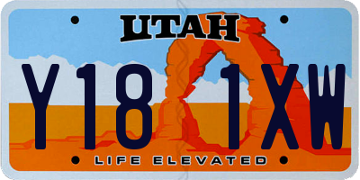 UT license plate Y181XW