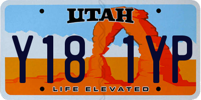 UT license plate Y181YP